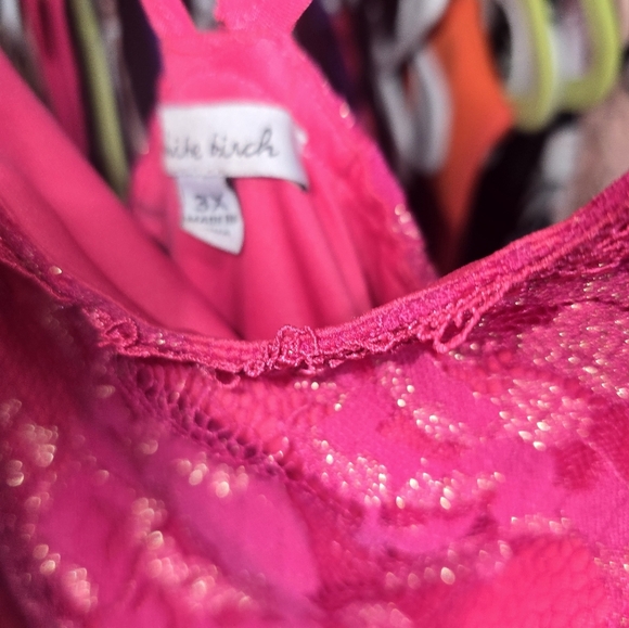 NWOT WHITE BIRCH 3X Mistaken" Adjustable Spaghetti Strap Ruffle Shorts Romper - Picture 5 of 7